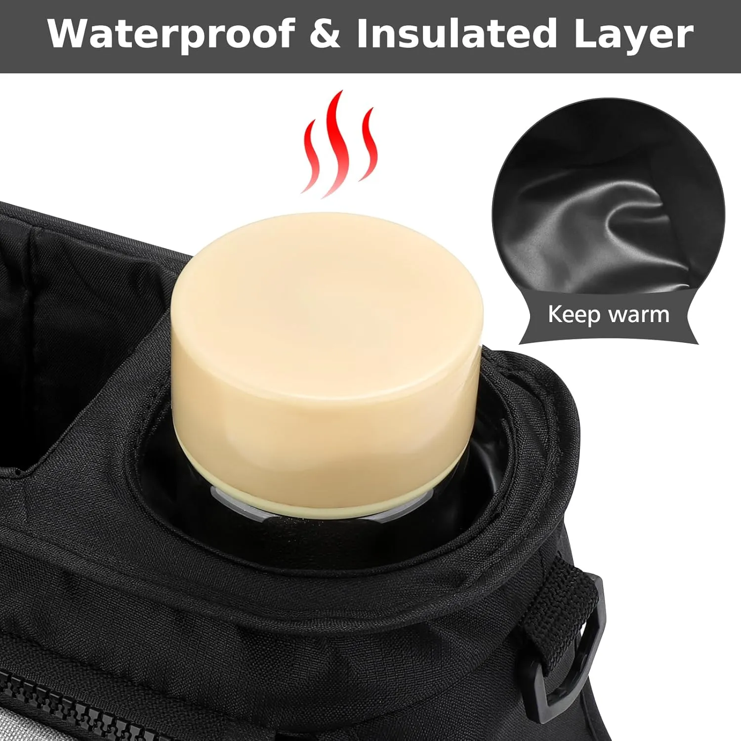 Accmor Universal Stroller Organizer with Insulated Cup Holder Detachable Phone Bag and Shoulder Strap, Stroller Bag Caddy Organizer Accessories Fits for Uppababy, Baby Jogger, Britax Strollers