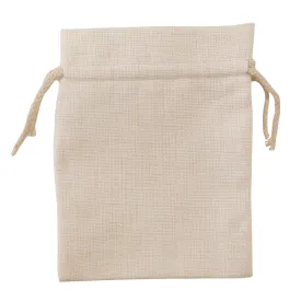 Bags - DOUBLE DRAWSTRING - Thick Linen - 15cm x 20cm