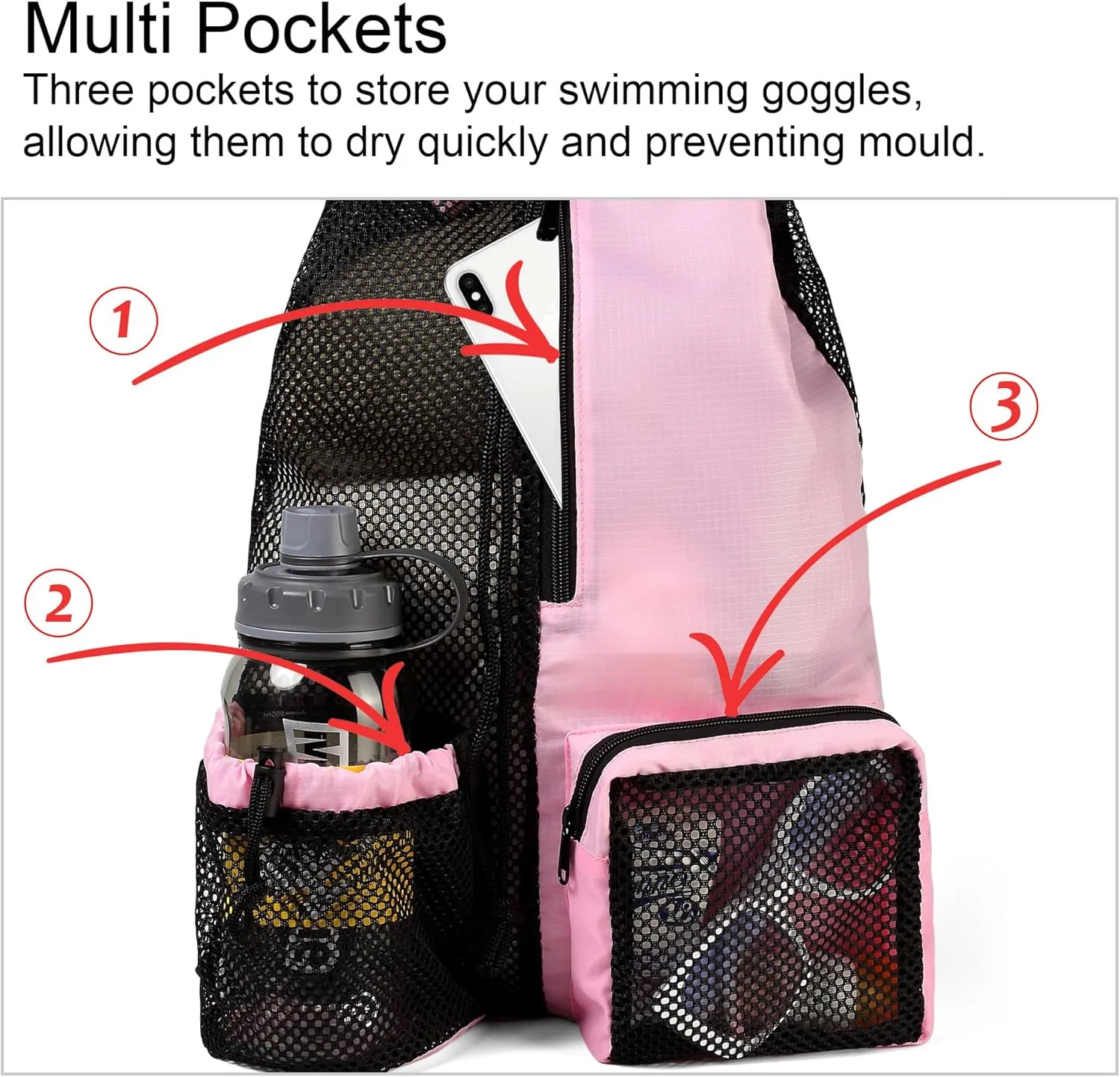 BeeGreen Drawstring Backpack for Men Women Athletic Gym Sports Workout Beach Swim 