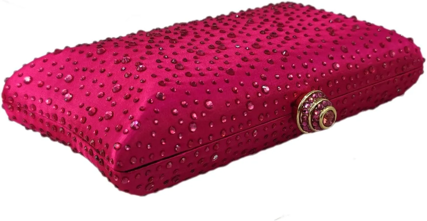 Boutique De FGG Crystal Clutch Purse for Women Formal Evening Bags Party Rhinestone Clutch Bag Wedding Prom Handbags,Mini
