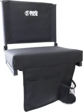 BRAWNTIDE Wide Stadium Seat - Extra Thick Cushion, Great Back Support, Lightweight Chair, Multiple Storage Pockets, Compact, Ideal for Sporting Events