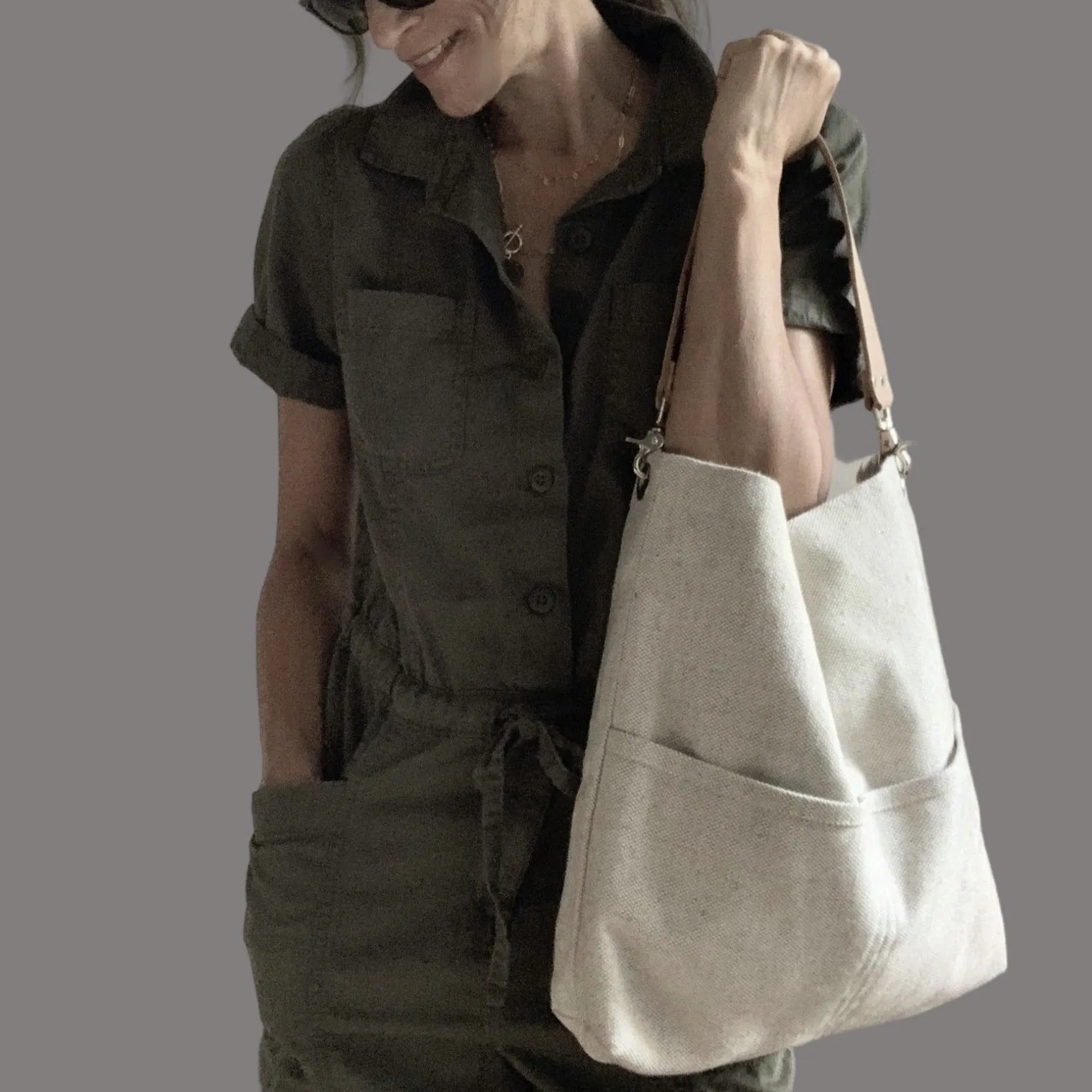 Bucket Bag in Flax by Independent Reign