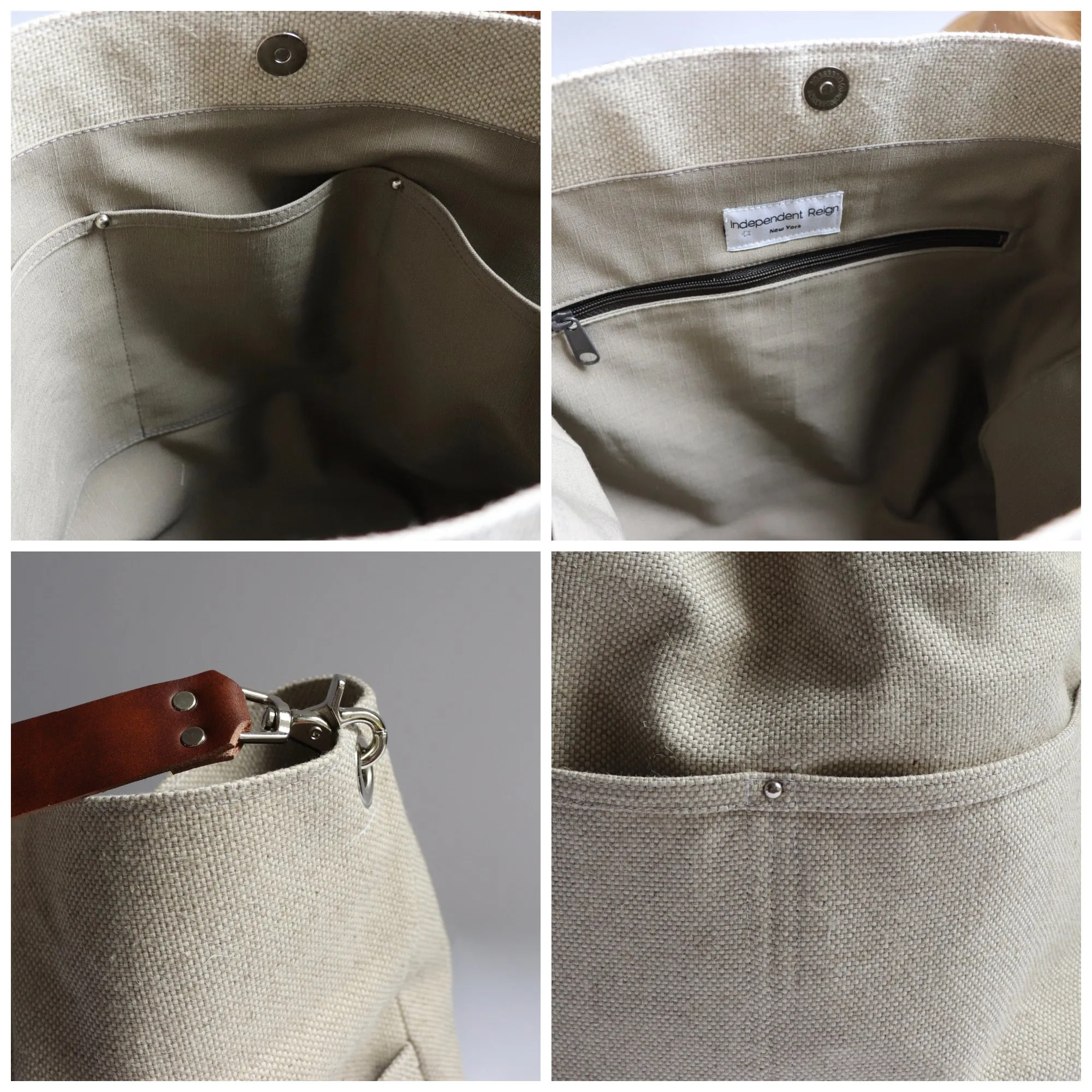 Bucket Bag in Flax by Independent Reign
