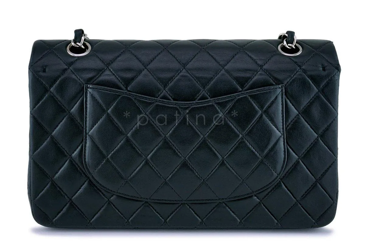 Chanel Black Lambskin Medium Classic Double Flap Bag SHW