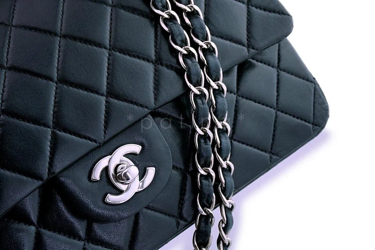 Chanel Black Lambskin Medium Classic Double Flap Bag SHW