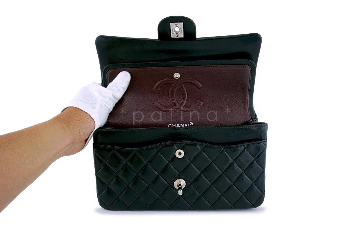 Chanel Black Lambskin Medium Classic Double Flap Bag SHW