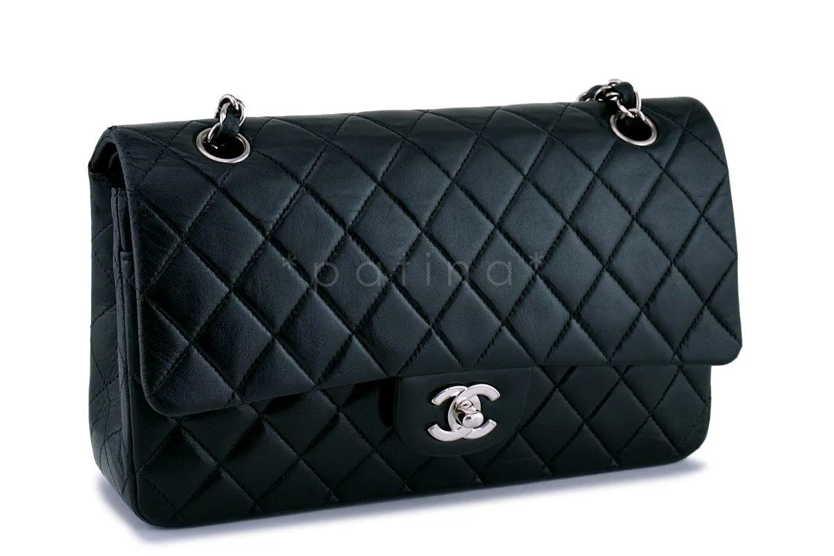 Chanel Black Lambskin Medium Classic Double Flap Bag SHW