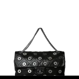 Chanel Classic Flap 2.55 Reissue Runway Rare Swarovski Lucky Charms Black Bag