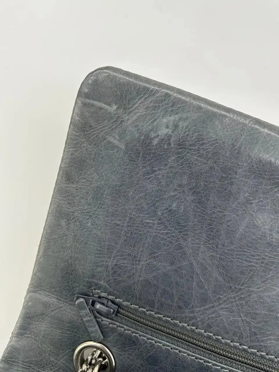 Chanel Grey Aged Calfskin Anniversary 2.55 Reissue 227 Double Flap Bag