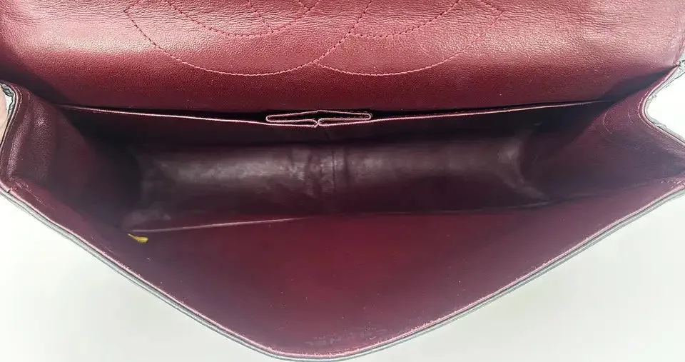 Chanel Grey Aged Calfskin Anniversary 2.55 Reissue 227 Double Flap Bag