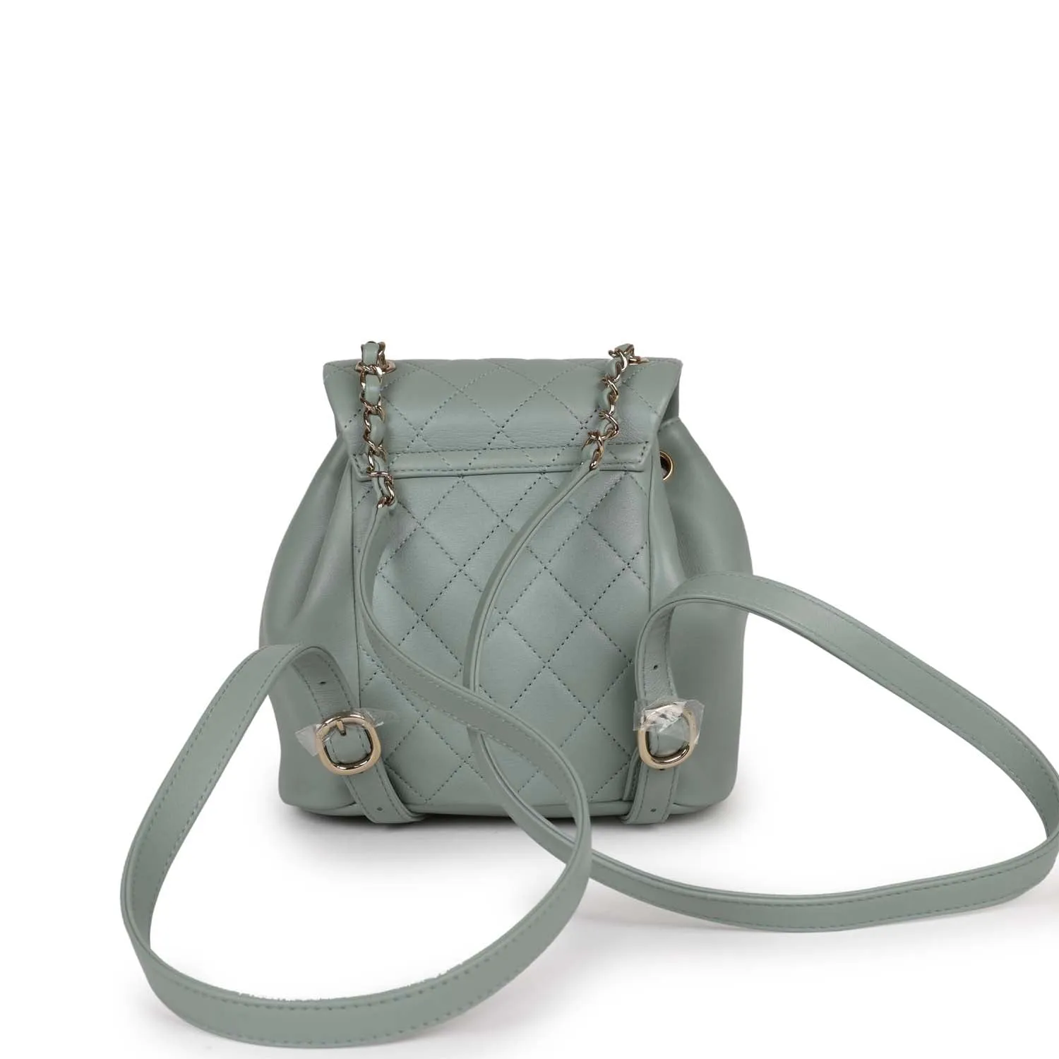 Chanel Small Duma Backpack Light Blue Lambskin Light Gold Hardware