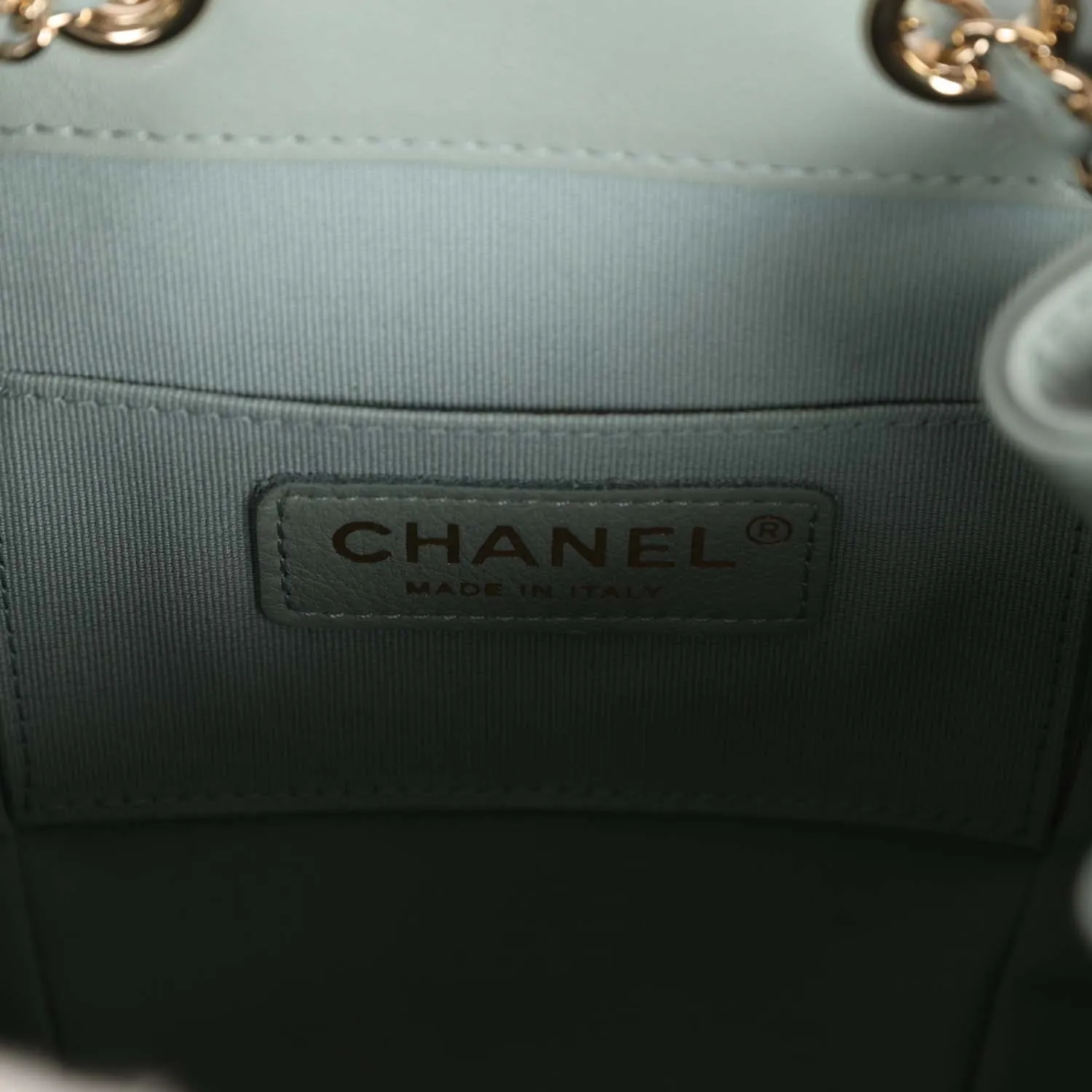 Chanel Small Duma Backpack Light Blue Lambskin Light Gold Hardware