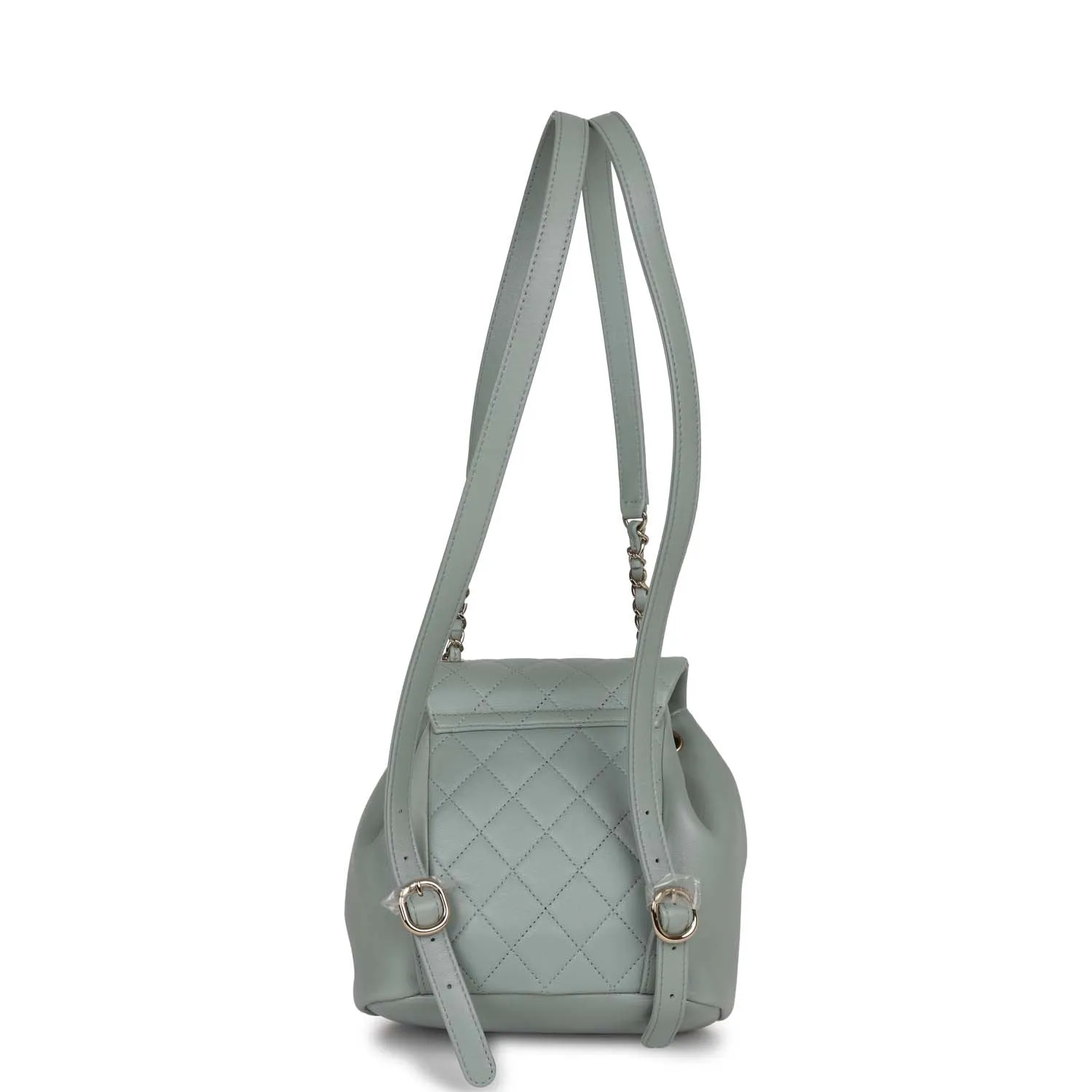 Chanel Small Duma Backpack Light Blue Lambskin Light Gold Hardware
