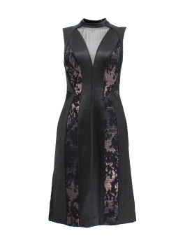 Chenille Jacquard Fitted Dress