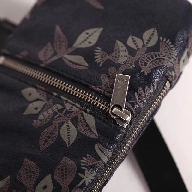 Chic Womens Leather Sling Bag Sheepskin Leather Chest Bag For Women