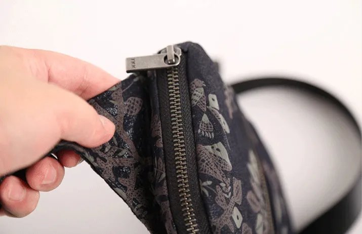 Chic Womens Leather Sling Bag Sheepskin Leather Chest Bag For Women