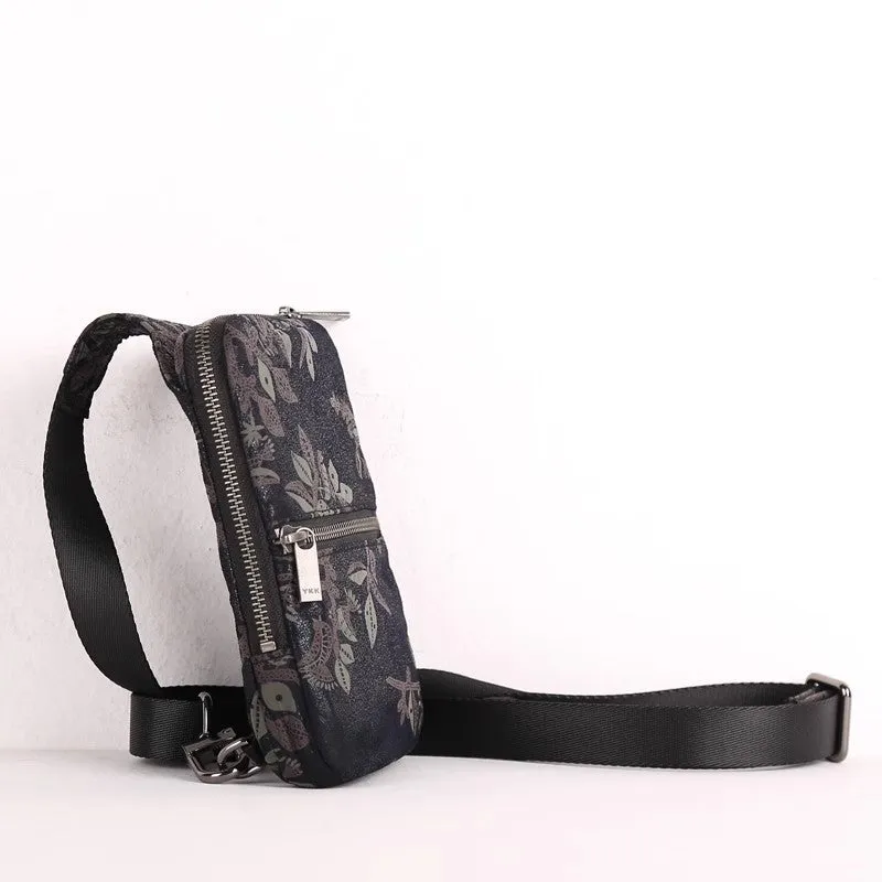 Chic Womens Leather Sling Bag Sheepskin Leather Chest Bag For Women