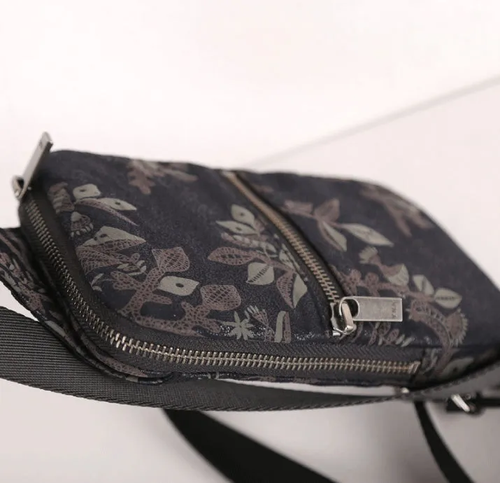 Chic Womens Leather Sling Bag Sheepskin Leather Chest Bag For Women
