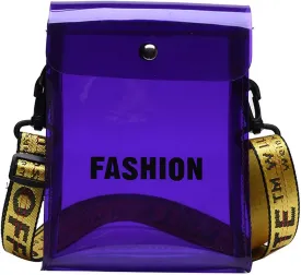 Clear Crossbody Bag Transparent Cell Phone Purse Small PVC Shoulder Bag Jelly Handbag with Adjustable Strap