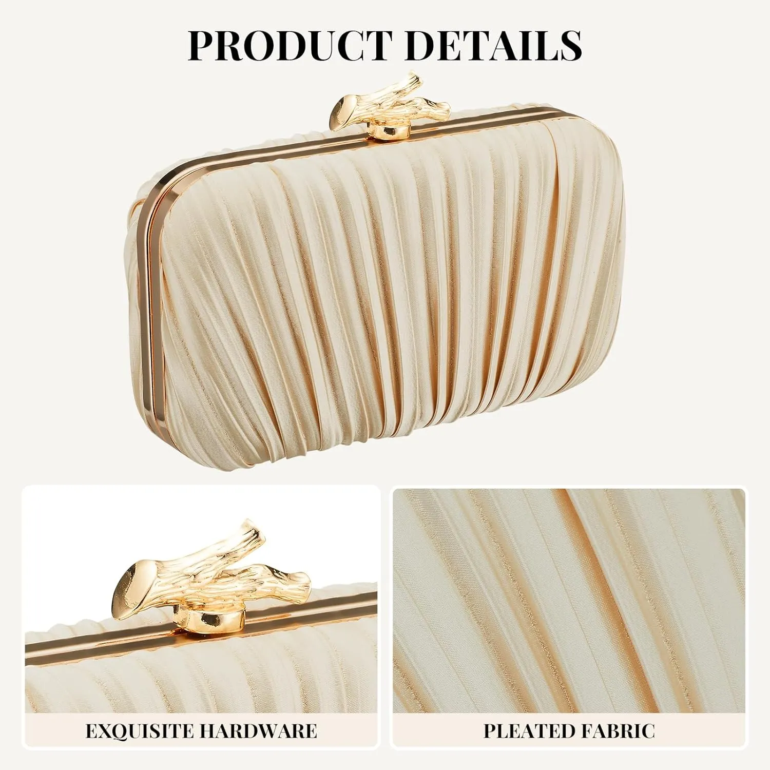 Clutch Purses for Women Wedding Evening Glitter Sparkly Handbags Party Purses for Women with Detachable Chain