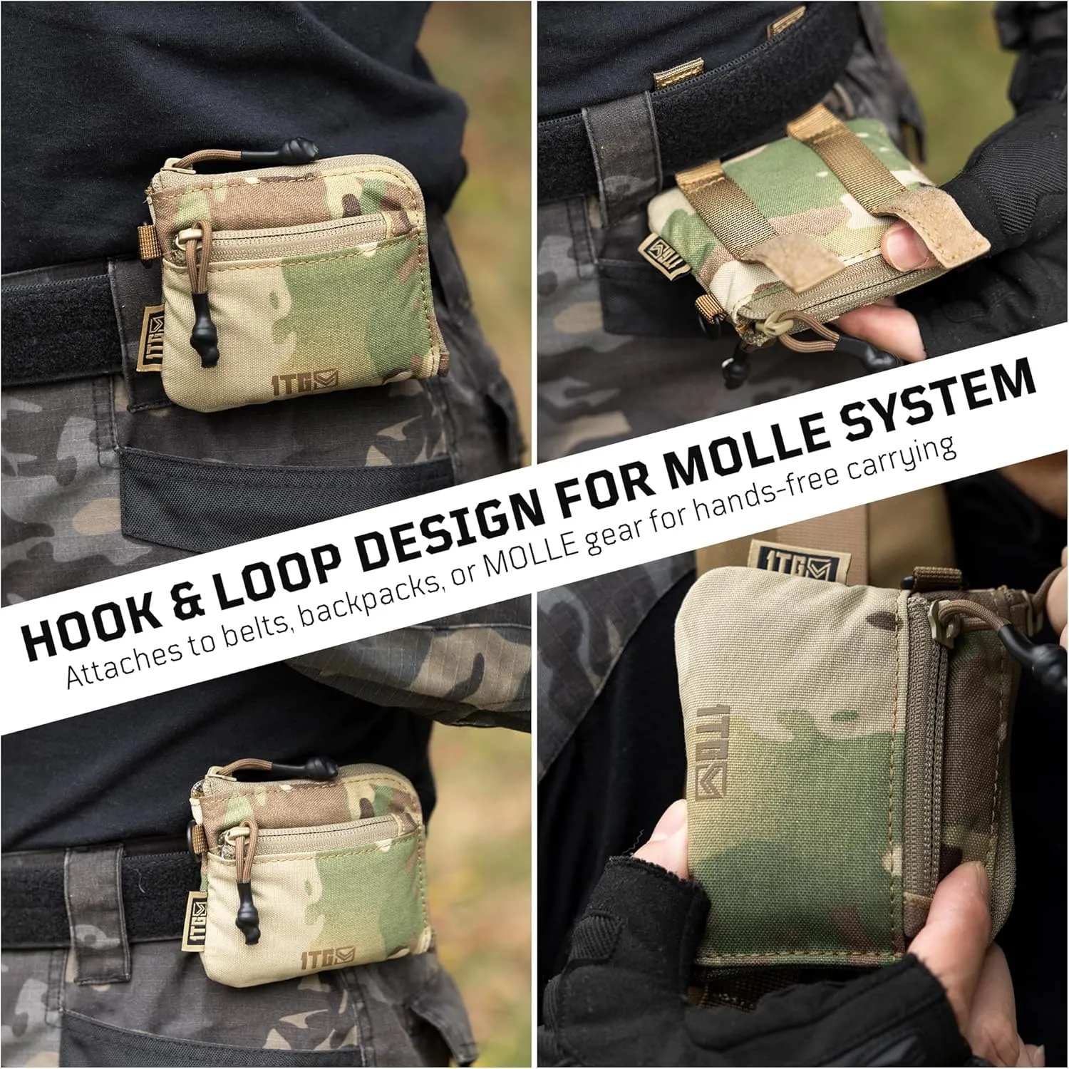 Coin Purse, 500D NYLON Small Coin Pouch for Men, Slim Wallet Minimalist Money Pouch Change Bag Tactical ID Card Holder with YKK Zipper, Father's Day Gifts for Dad