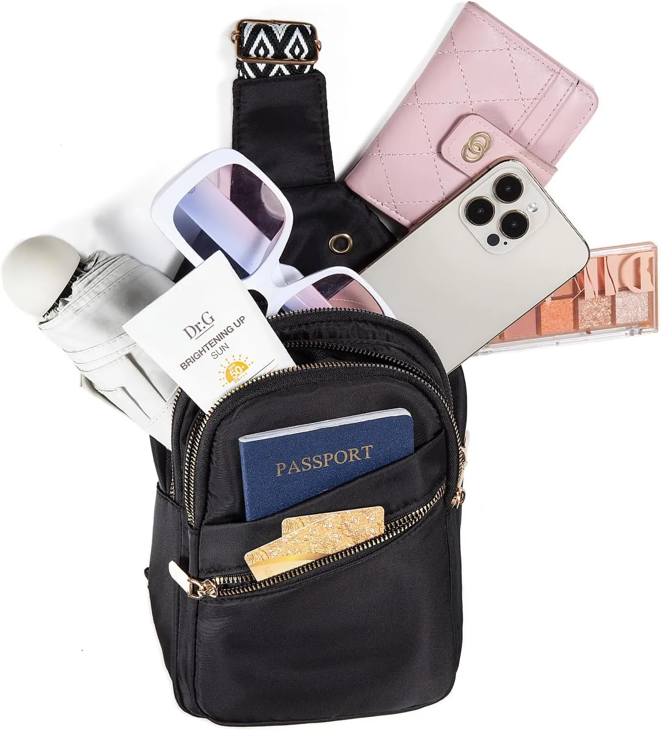 Crossbody Sling Bag Small Sling Backpack, Cross Body Bag Chest Bag for Women Men Travel Hiking Daypack