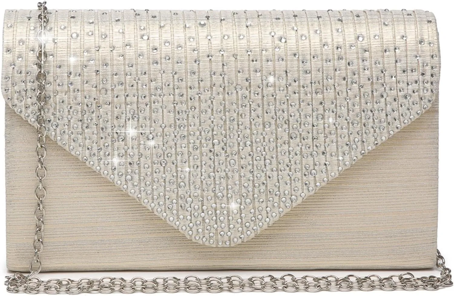 Dasein Ladies Frosted Satin Evening Clutch Purse Bag Crossbody Handbags Party Prom Wedding Envelope
