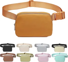 Fanny Belt Bag Waist Pack Crossbody Bags Bum Bag for Running Hiking Travel Workout Adjustable Strap for Women-Muddy yellow