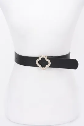 Faux Leather Metal Buckle Plus Belt