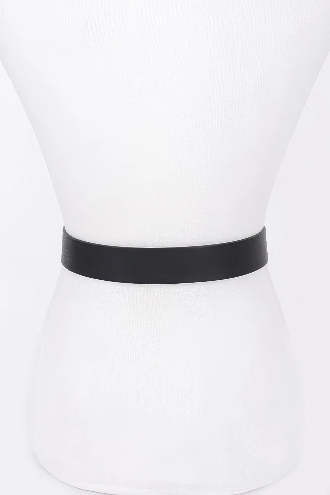 Faux Leather Metal Buckle Plus Belt