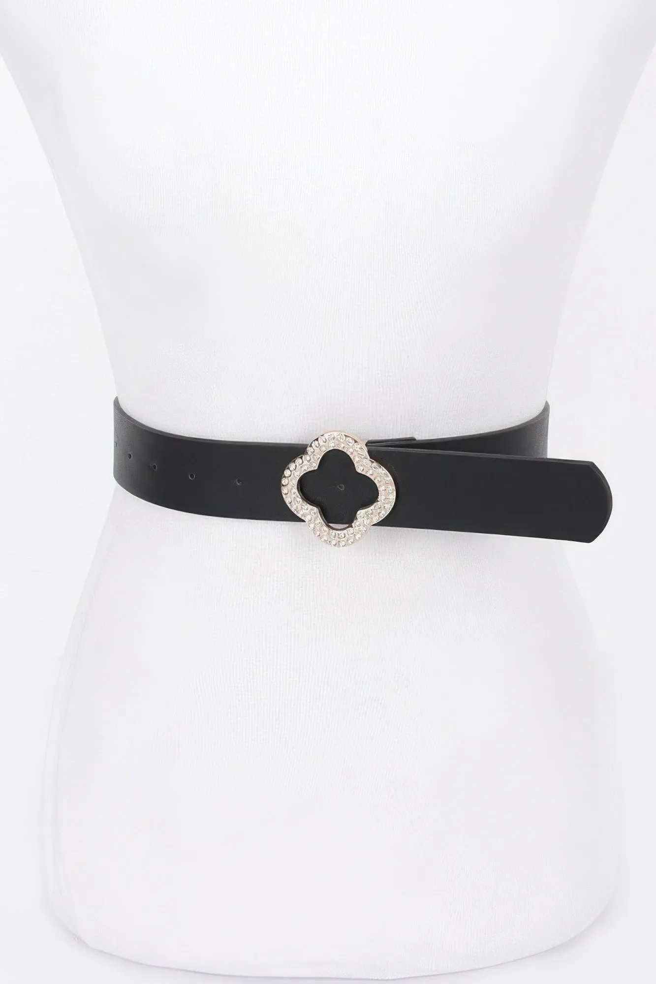 Faux Leather Metal Buckle Plus Belt