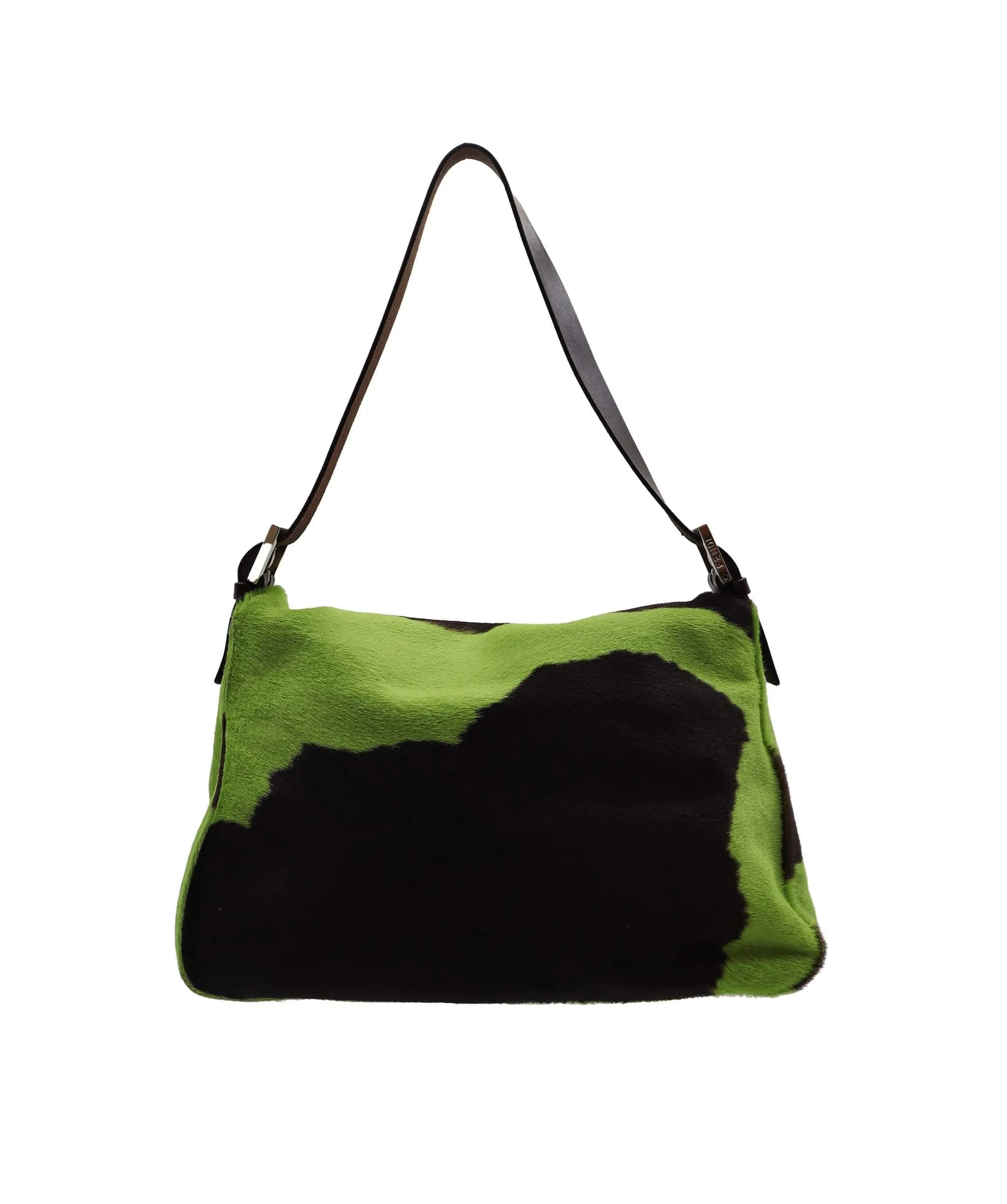 Fendi Ponyhair Mamma Baguette Green Large DXBS1933