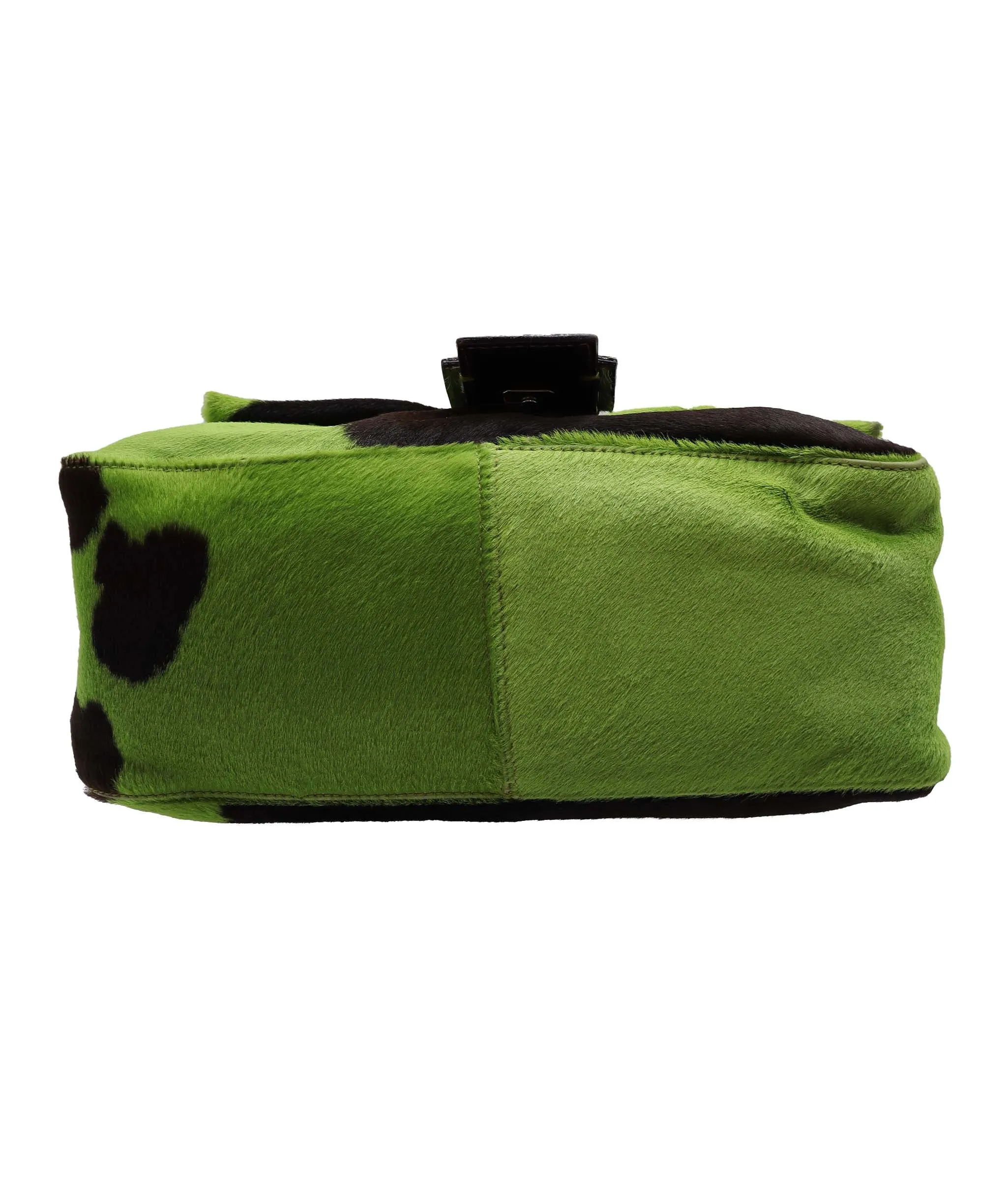 Fendi Ponyhair Mamma Baguette Green Large DXBS1933