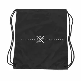 FITNESS LIFESTYLE DRAWSTRING BACKPACK - BLACK