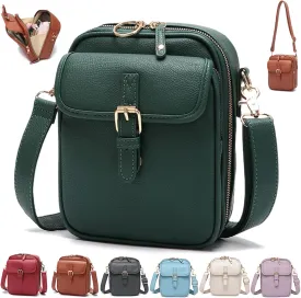 Forcipower Crossbody Leather Bag, Urvashi Crossbody Bag, Vintage Anti Theft Messenger Shoulder Bag, Built in Wallet