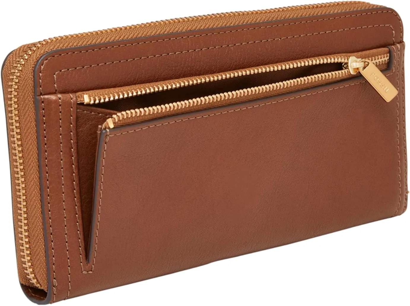 Fossil Women's Logan RFID-Blocking Zip Around Clutch Wallet with Wristlet Strap