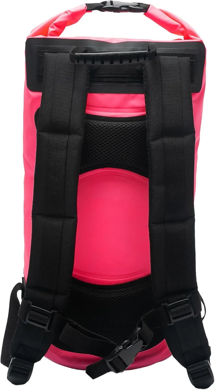 geckobrands Hydroner 20L Waterproof Dry Bag Backpack  Lightweight Roll-Top Bag with Clear Phone Pouch for Outdoor Activities