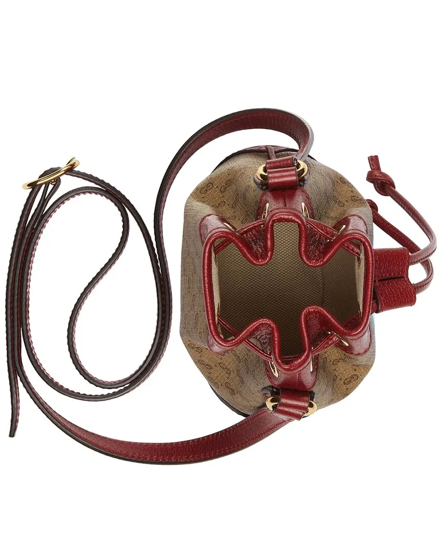 Gucci Doraemon Printed Coated Canvas & Leather Bucket Bag