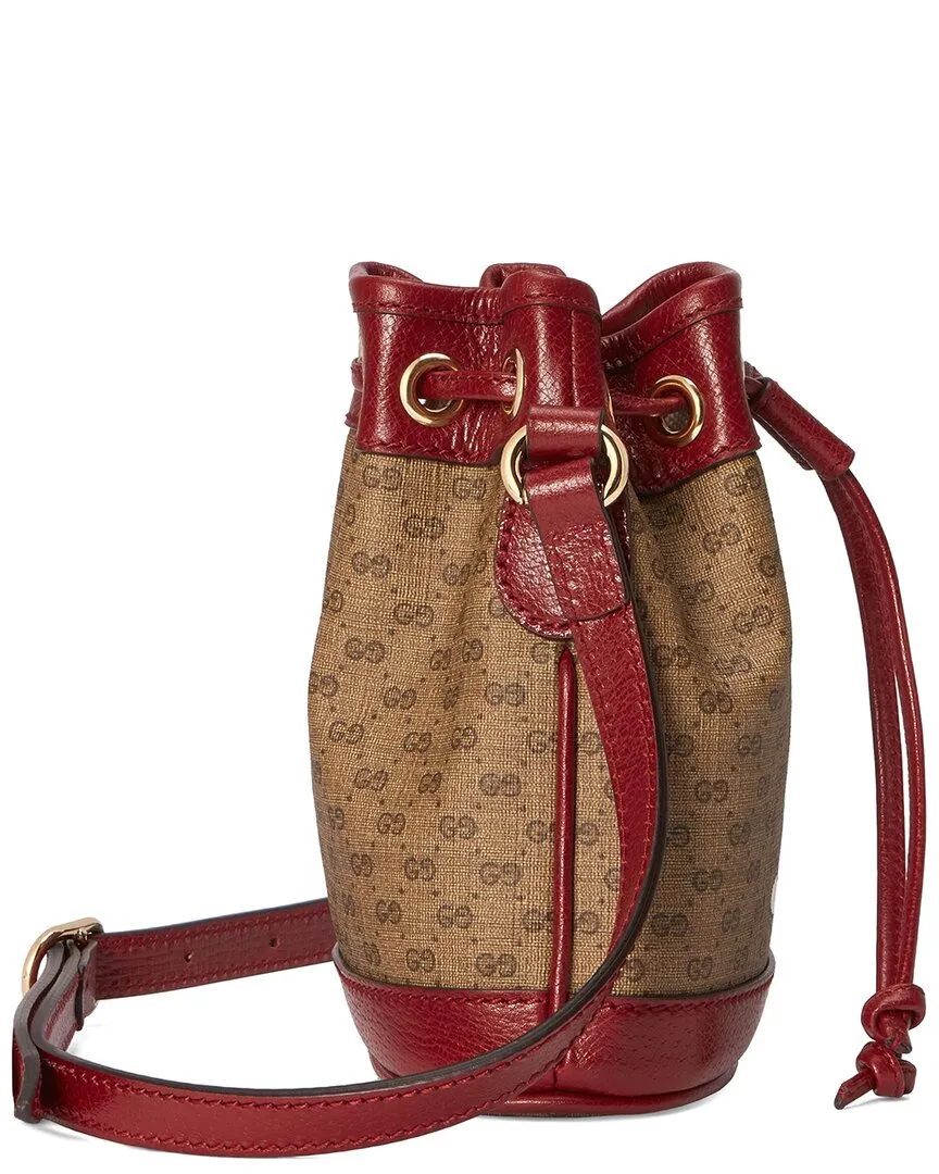 Gucci Doraemon Printed Coated Canvas & Leather Bucket Bag