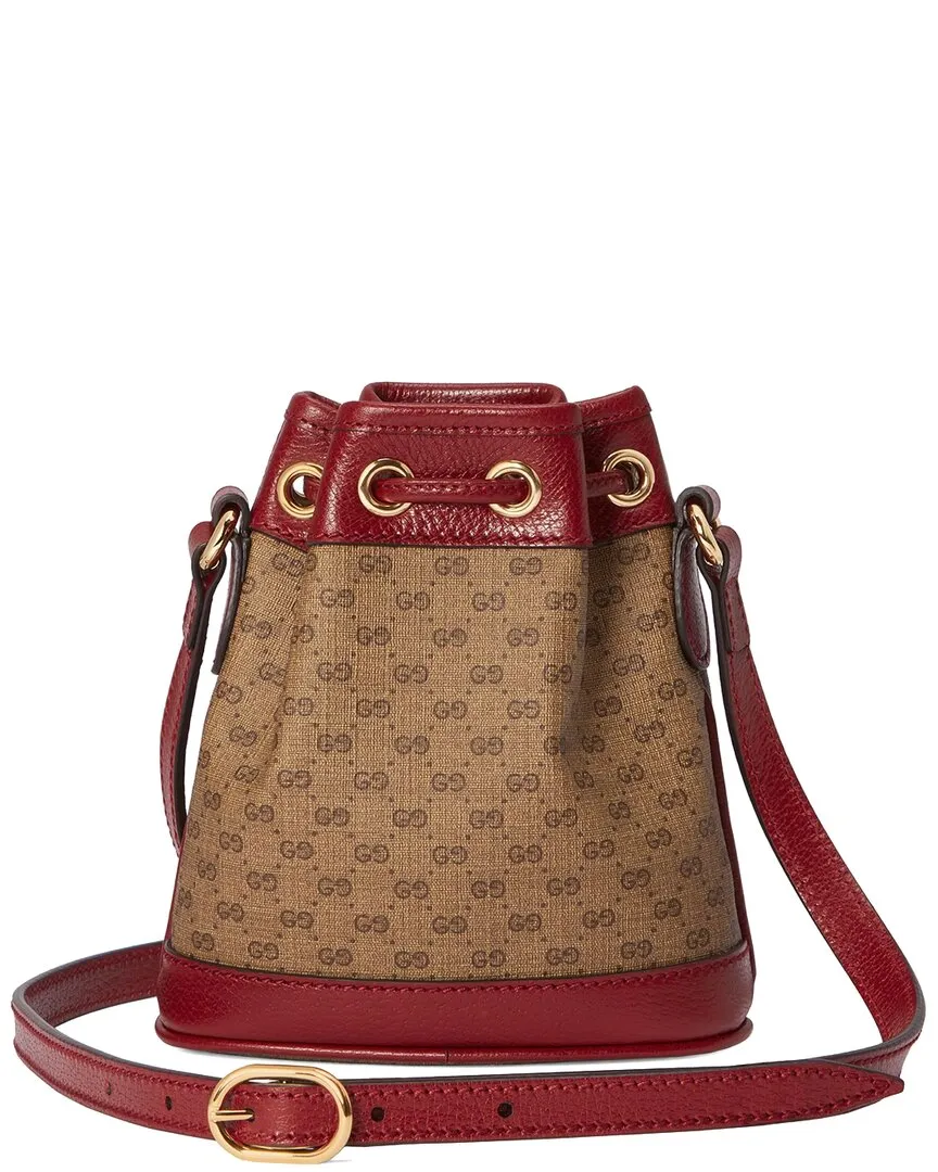 Gucci Doraemon Printed Coated Canvas & Leather Bucket Bag