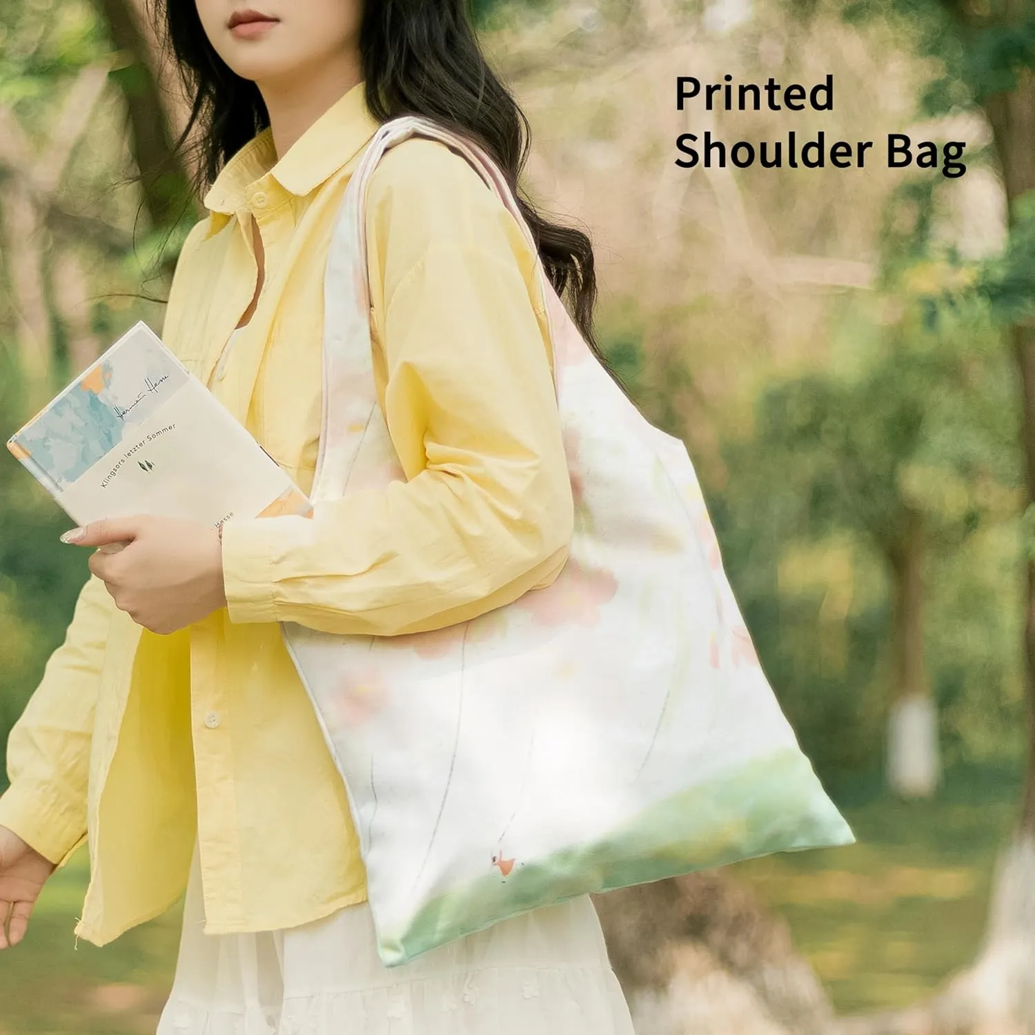 Hobo Crossbody Shoulder Tote Bag Canvas Tote Handbags Drawstring Bag Purses for Women Trendy Shoulder Canvas Handbag