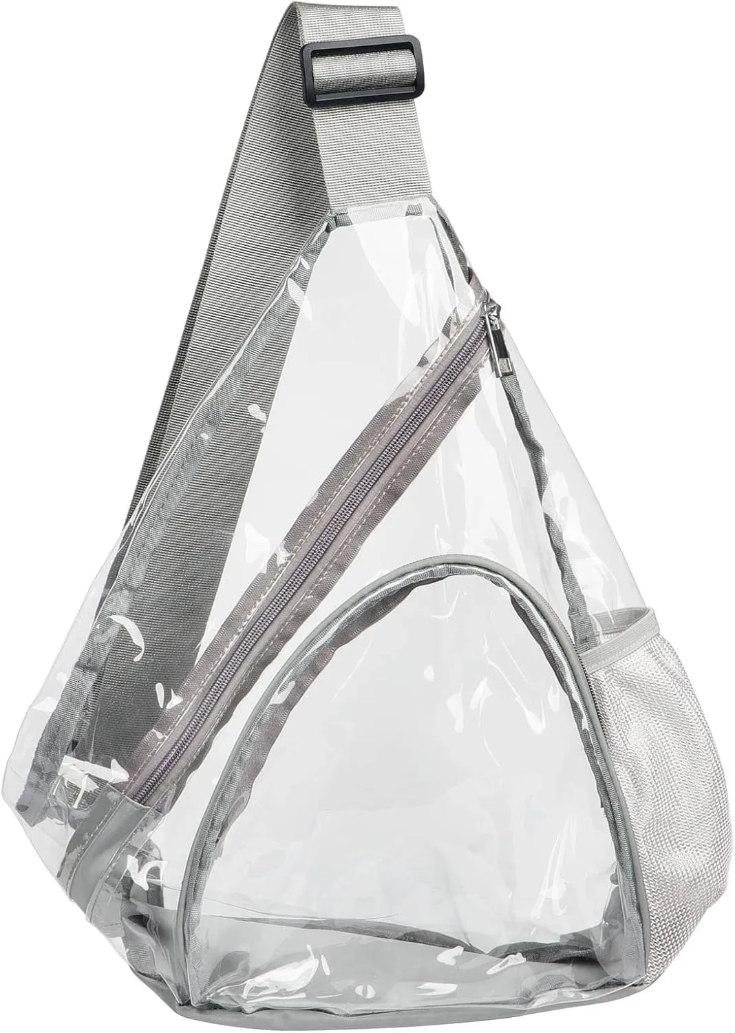 HULISEN Clear Sling Bag, Clear Bag Stadium Approved, Transparent Shoulder Crossbody Backpack Chest Casual Daypack