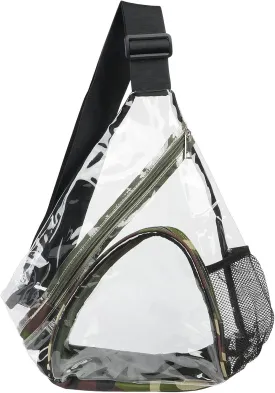 HULISEN Clear Sling Bag, Clear Bag Stadium Approved, Transparent Shoulder Crossbody Backpack Chest Casual Daypack
