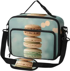 Insulated Lunch Bag for Women Lunch Tote Bags A Bunch of Macarons Lunch Box Large Capacity Cooler Bag for Picnic