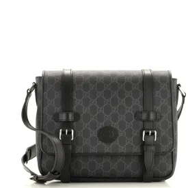 Interlocking G Patch Messenger Bag GG Coated Canvas Medium