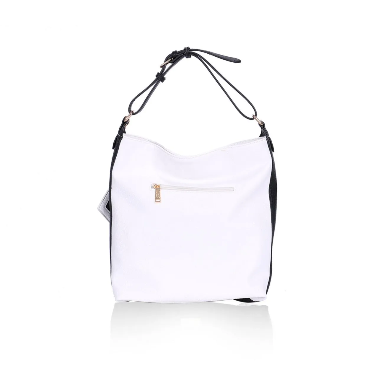 LYDC Soft Dimensions White Hobo Shoulder Bag