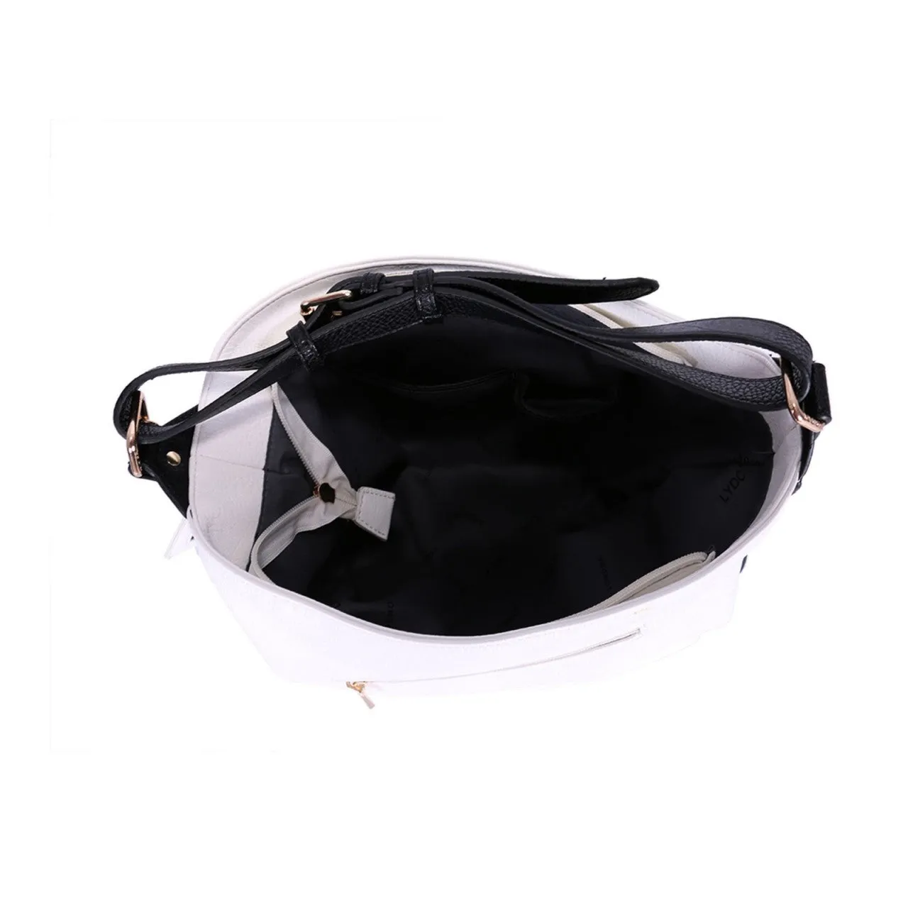 LYDC Soft Dimensions White Hobo Shoulder Bag
