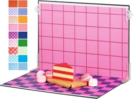 Meking 9Pcs 18Patterns Product Photography Backdrops Kit Photo Backdrop Boards Colourful Gird Photoshoot Background for Jewelry,Cosmetic,Makeup and Other Small Product Photography (16.5X11 inch)