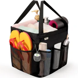 Mesh Shower Caddy Portable, Dorm Room Essentials for College Students, Large Capacity with 8 Pockets Shower Bag for Camping,Swimming,Gym,Travel