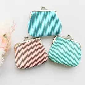 Mini Coin Purse - Stripes prints (PU Leather)